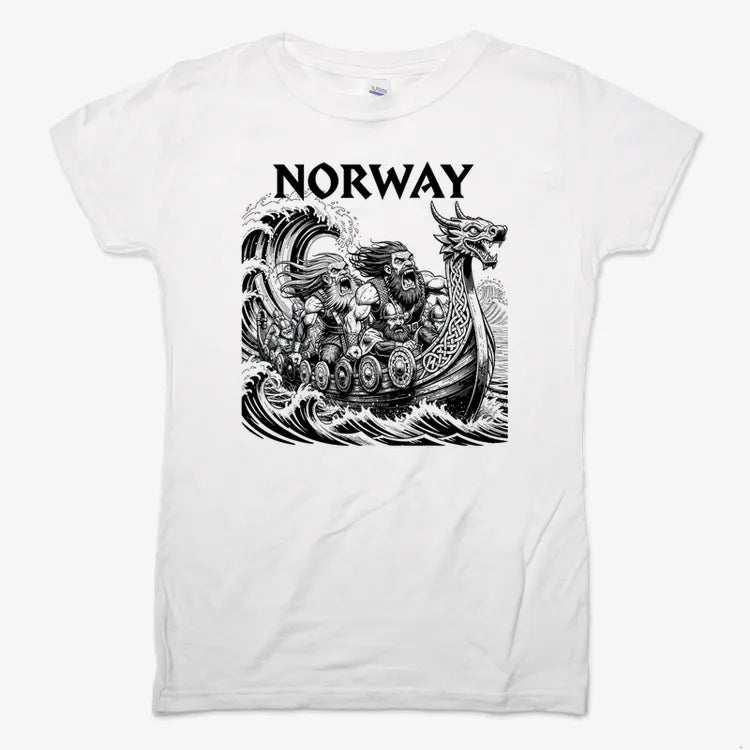 NORWAY Viking Warriors on the Sea-Women's T-Shirt-Snow