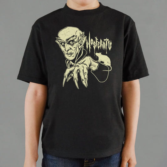 Nosferatu Vampire graphic Kids T-Shirt in Black