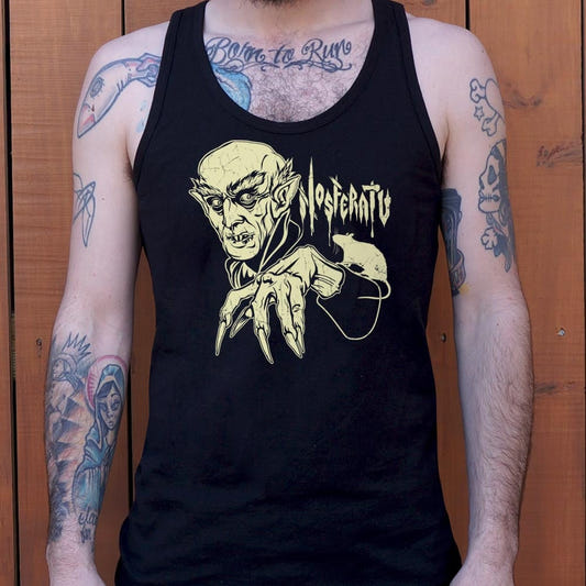 Nosferatu Vampire graphic Men's Tank Top in Black