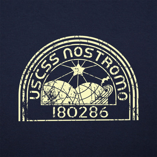 USCSS Nostromo Distressed Space Freighter Crew Badge graphic tee design