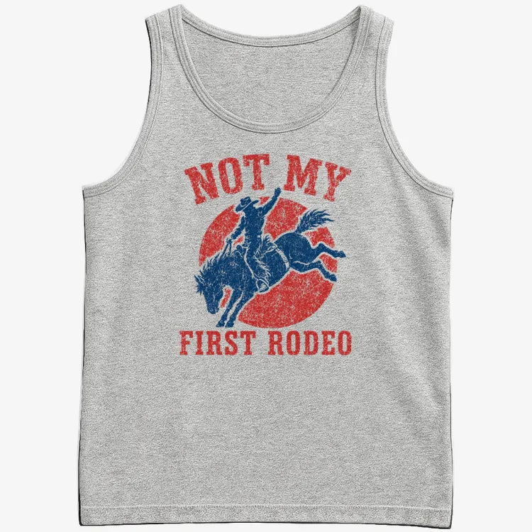 Not My First Rodeo-Men's Tank Top-Gray Heather