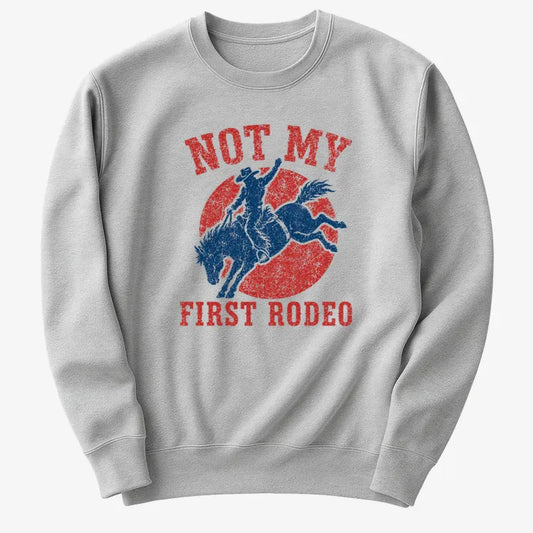 Not My First Rodeo-Sweater-Gray Heather
