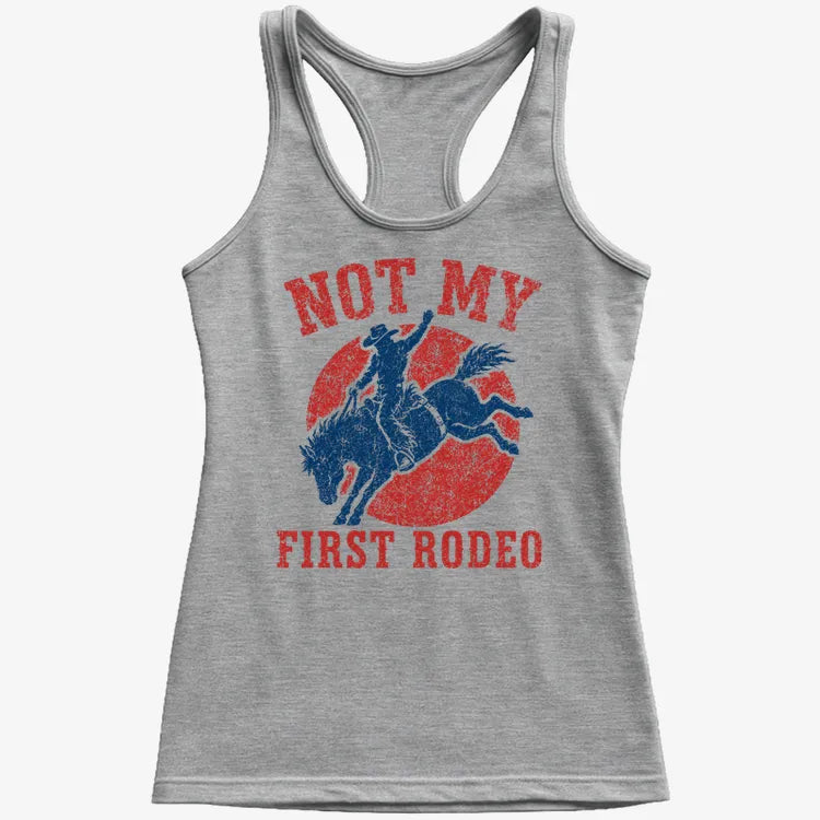 Not My First Rodeo-Women's Tank Top-Gray Granite