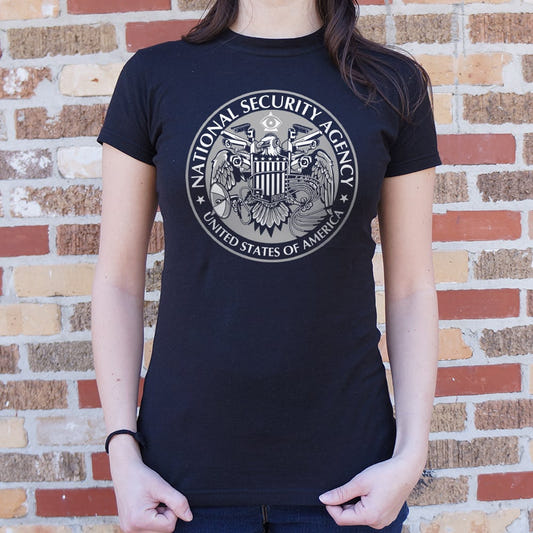 National Security Agency Spy Surveillance Seal graphic Women's T-Shirt in Midnight
