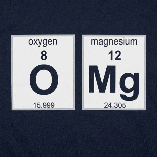 OMG Elements Oxygen and Magnesium Periodic Table Pun detail