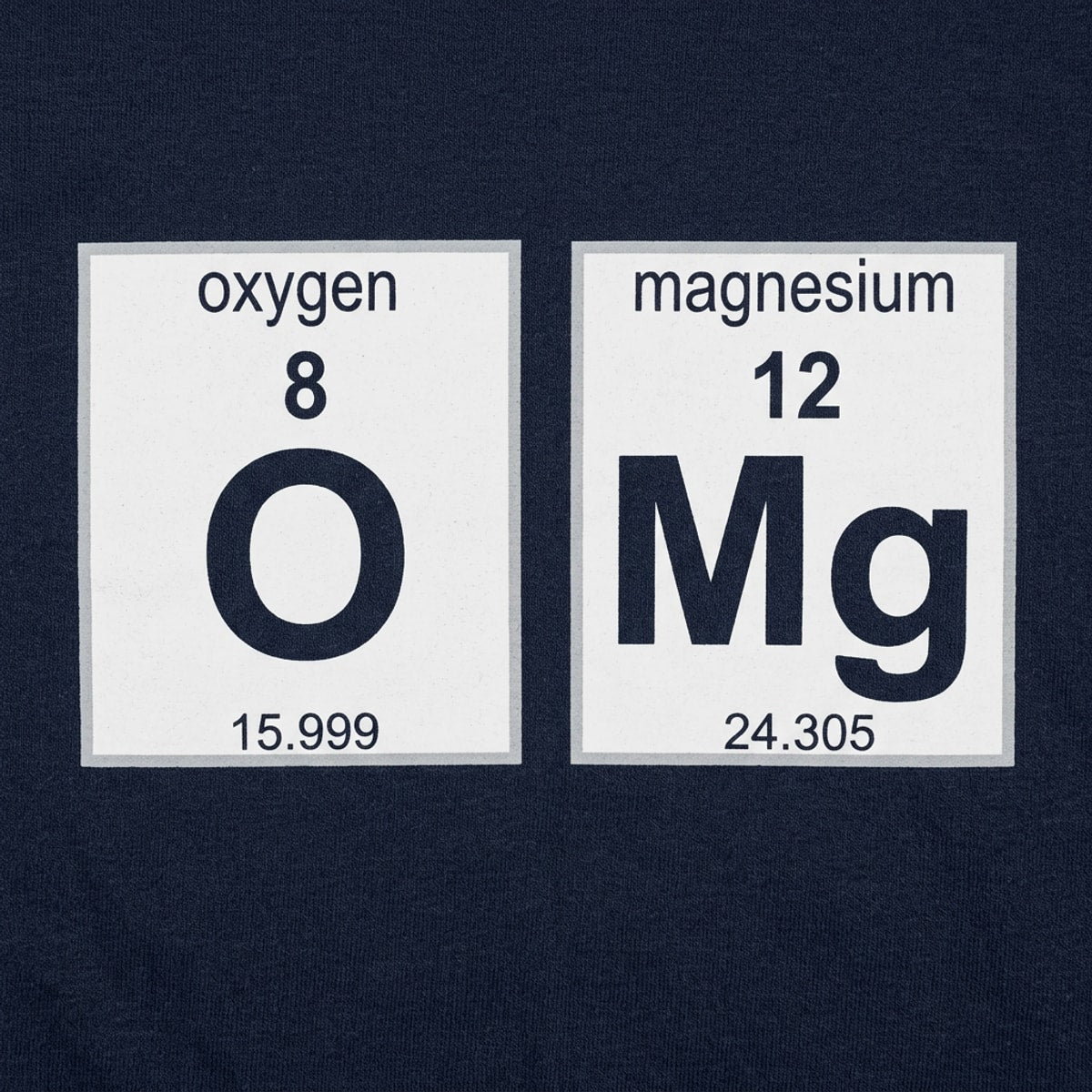 OMG Elements Oxygen and Magnesium Periodic Table Pun detail