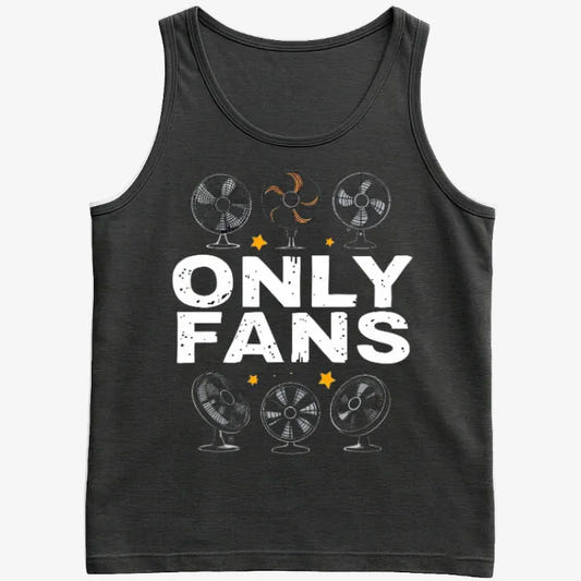 Only Fans: Punny Graphic Tee Men's Tank Top in Black
