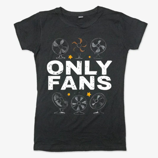 Only Fans: Punny Graphic Tee Women's T-Shirt in Midnight