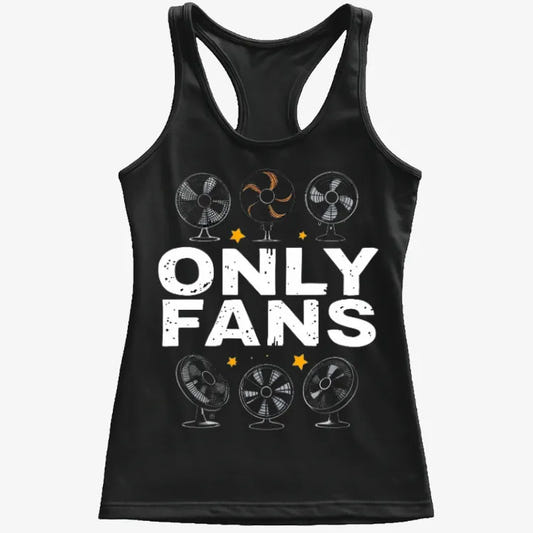 Only Fans: Punny Graphic Tee Women's Tank Top in Midnight