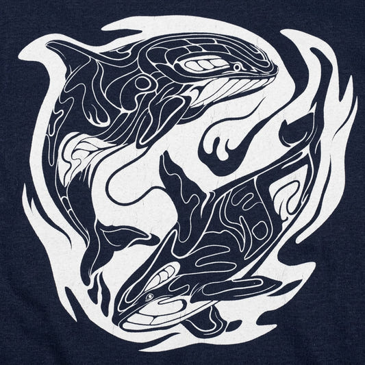 Orca Storm Tribal Killer Whale Yin Yang Design detail