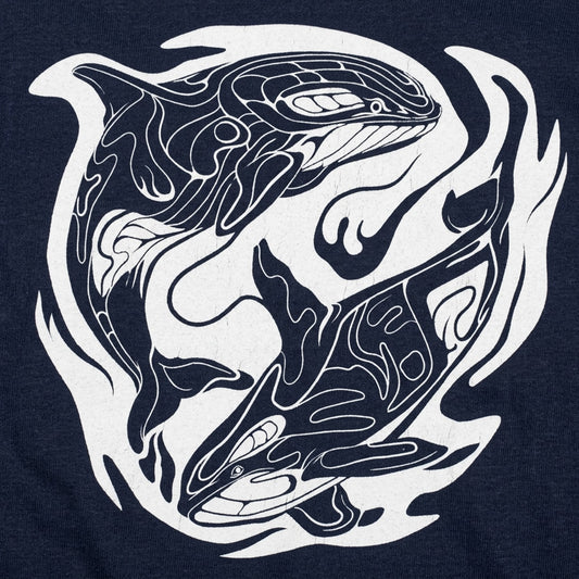 Orca Storm Tribal Killer Whale Yin Yang Design detail