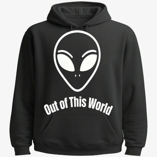Out of This World Alien Graphic-Hoodie-Black