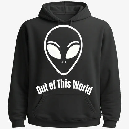 Out of This World Alien Graphic-Hoodie-Black