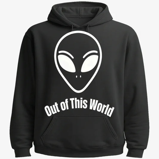 Out of This World Alien Graphic-Hoodie-Black