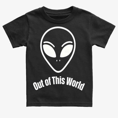 Out of This World Alien Graphic-Kids T-Shirt-Black