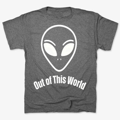 Out of This World Alien Graphic-Men's T-Shirt-Charcoal Heather