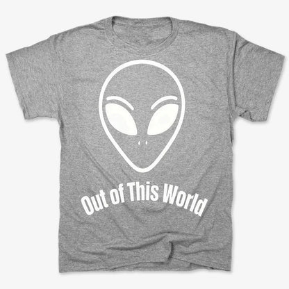 Out of This World Alien Graphic-Men's T-Shirt-Gray Heather