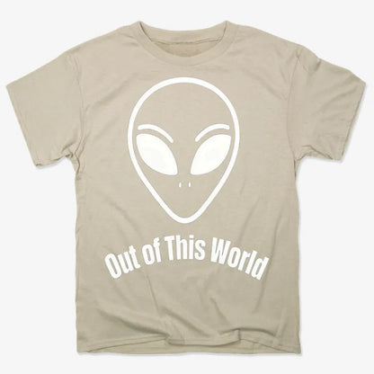 Out of This World Alien Graphic-Men's T-Shirt-Sand