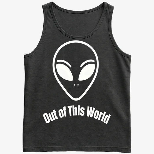 Out of This World Alien Graphic-Men's Tank Top-Black