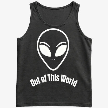 Out of This World Alien Graphic-Men's Tank Top-Black