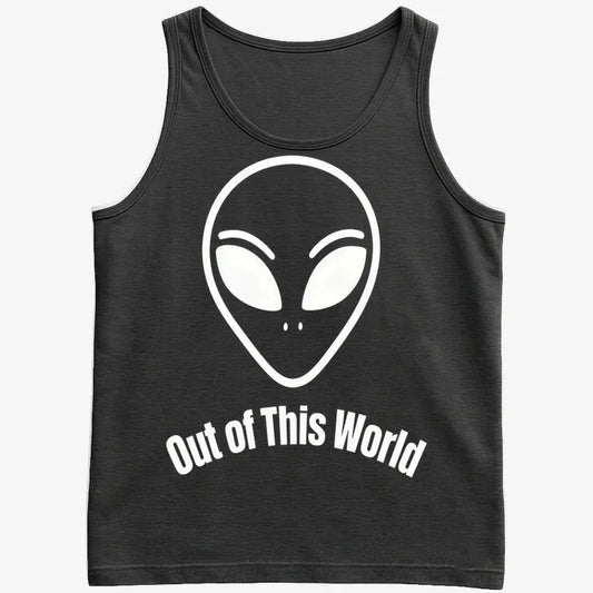 Out of This World Alien Graphic-Men's Tank Top-Black