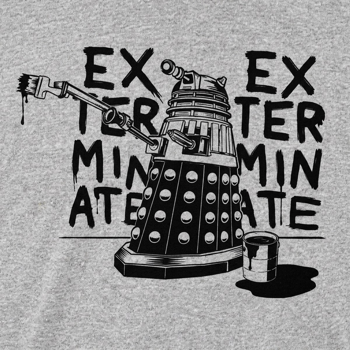 Paint Exterminate Robot Graffiti detail