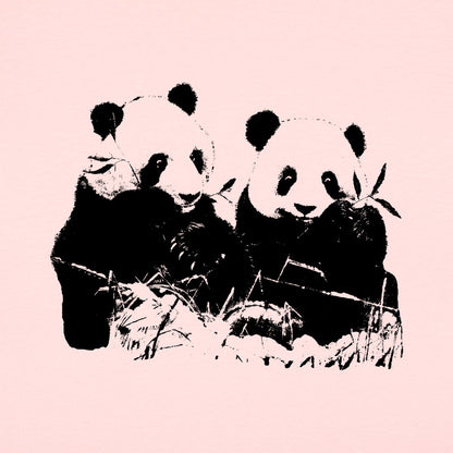 Pandamonium Two Pandas Eating Bamboo