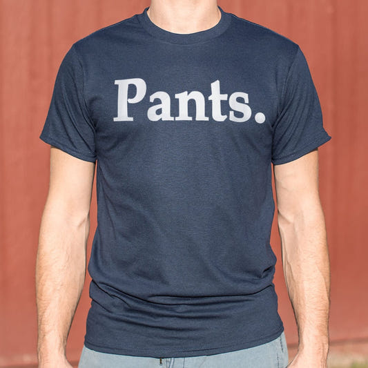 Pants Bold Typography Statement graphic Unisex Heavyweight T-Shirt in Navy Blue
