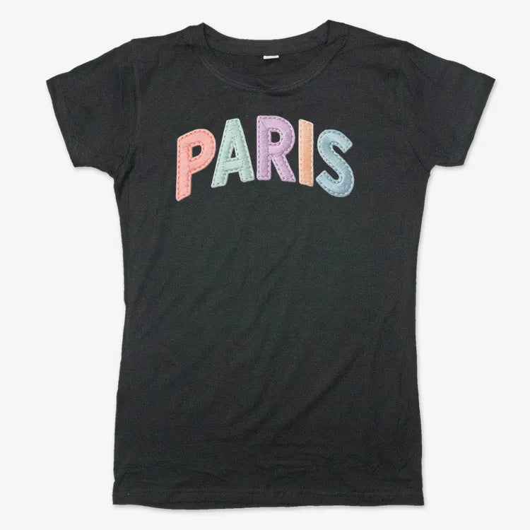 PARIS Vintage Style Lettering-Women's T-Shirt-Midnight