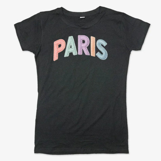 PARIS Vintage Style Lettering-Women's T-Shirt-Midnight