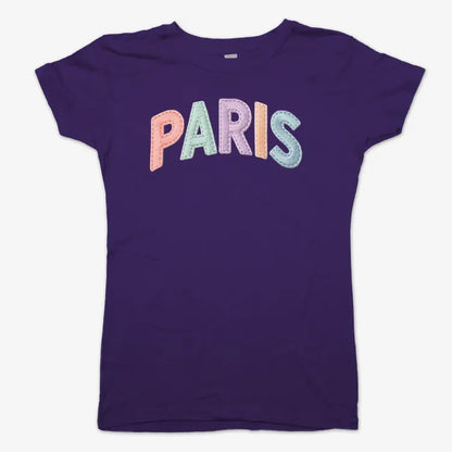 PARIS Vintage Style Lettering-Women's T-Shirt-Violet