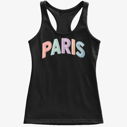 PARIS Vintage Style Lettering-Women's Tank Top-Midnight
