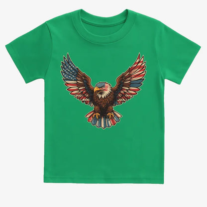 Patriotic Soaring Eagle-Kids T-Shirt-Green