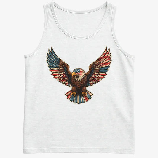 Patriotic Soaring Eagle-Men's Tank Top-White