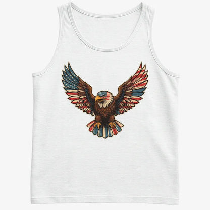 Patriotic Soaring Eagle-Men's Tank Top-White