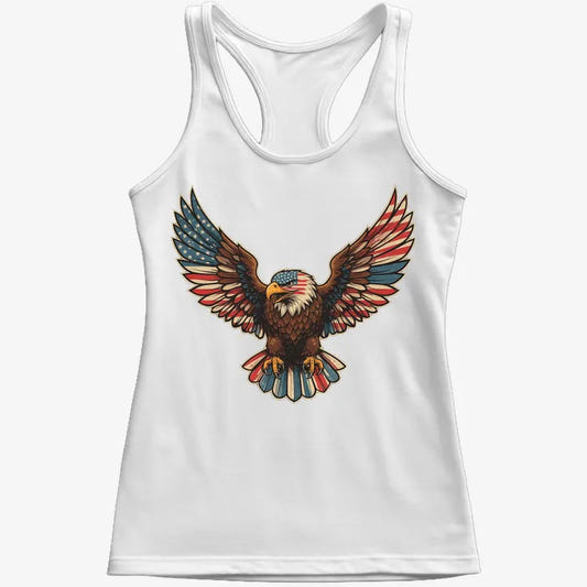 Patriotic Soaring Eagle-Women's Tank Top-Snow