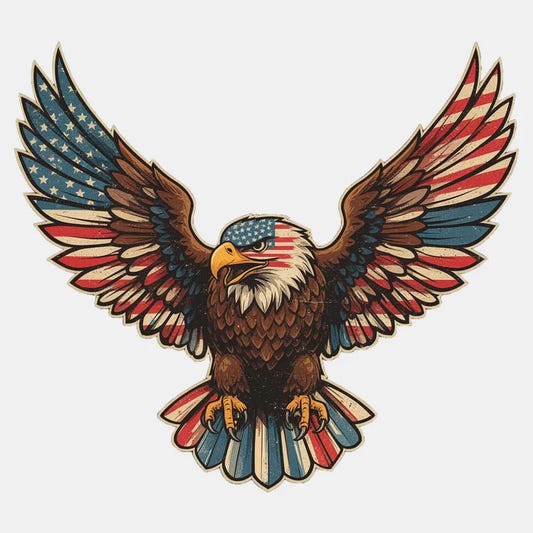 Patriotic Soaring Eagle graphic tee design
