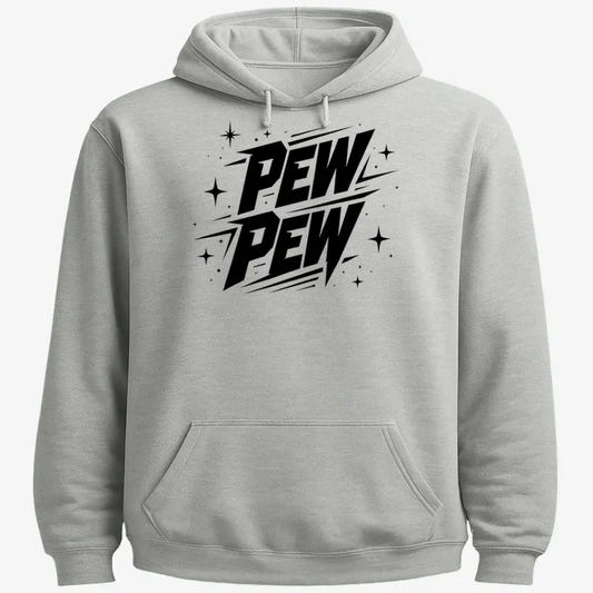 PEW PEW-Hoodie-Gray Heather