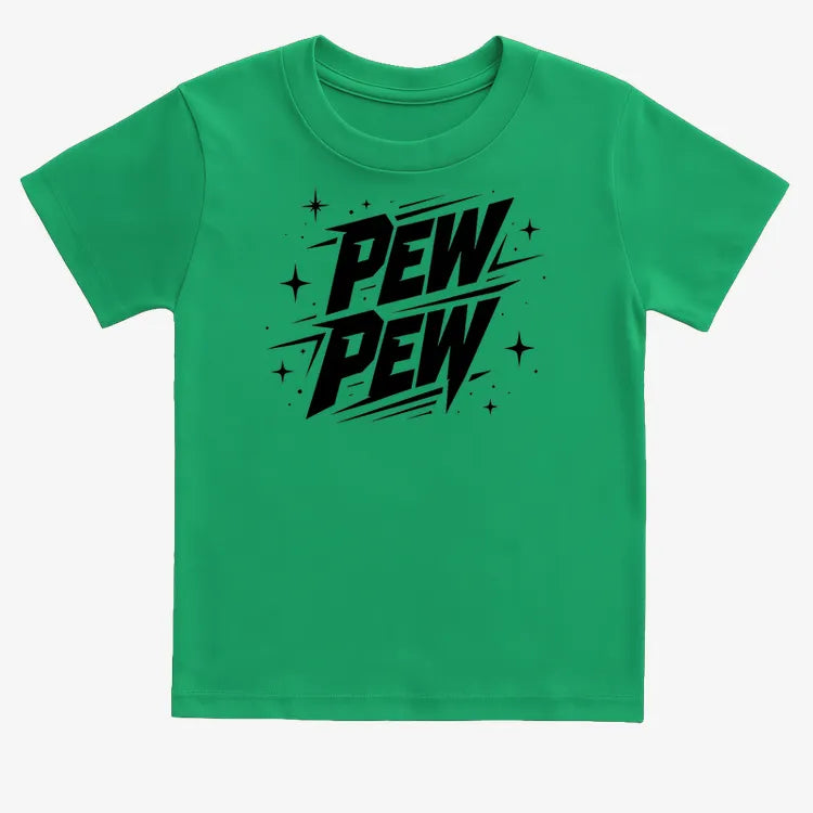 PEW PEW-Kids T-Shirt-Green