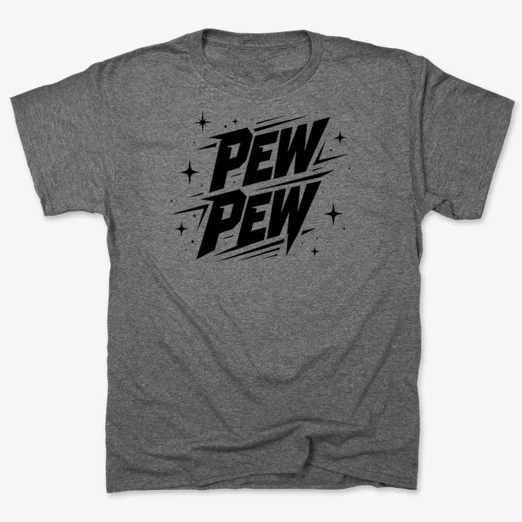 PEW PEW-Men's T-Shirt-Charcoal Heather