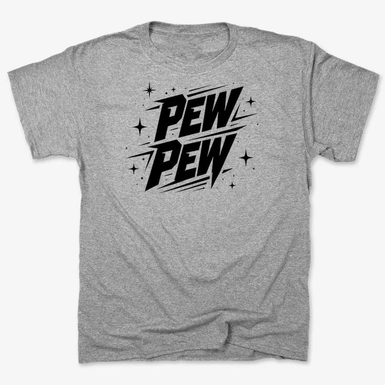 PEW PEW-Men's T-Shirt-Gray Heather
