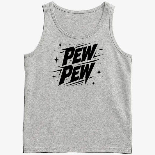 PEW PEW-Men's Tank Top-Gray Heather