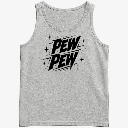PEW PEW-Men's Tank Top-Gray Heather
