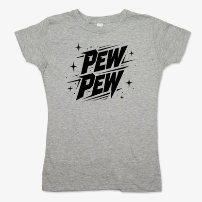 PEW PEW-Women's T-Shirt-Gray Granite