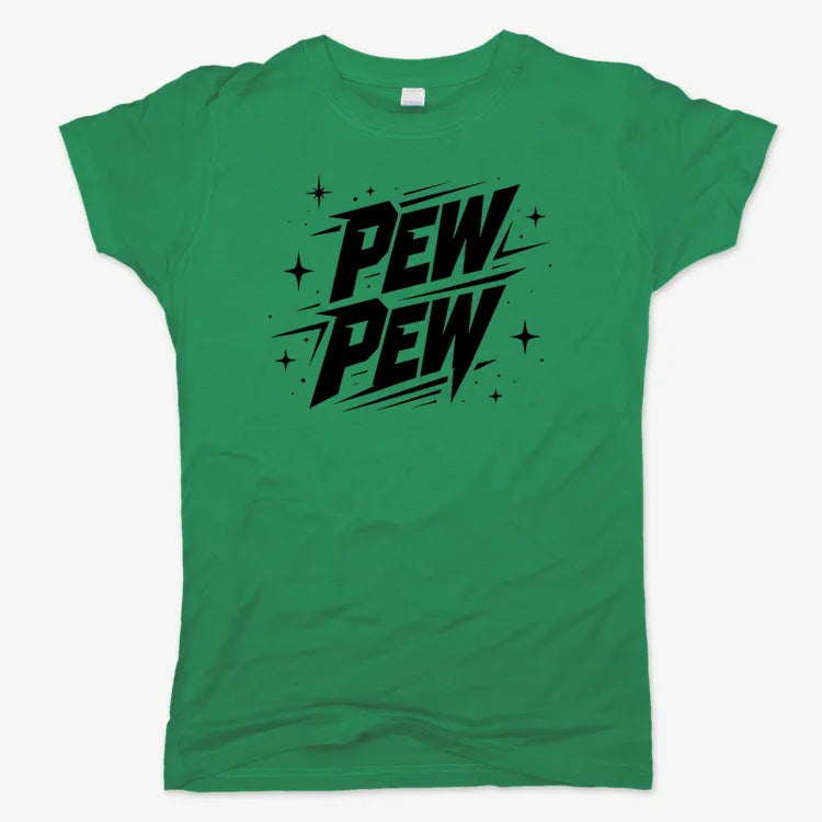 PEW PEW-Women's T-Shirt-Lucky Green
