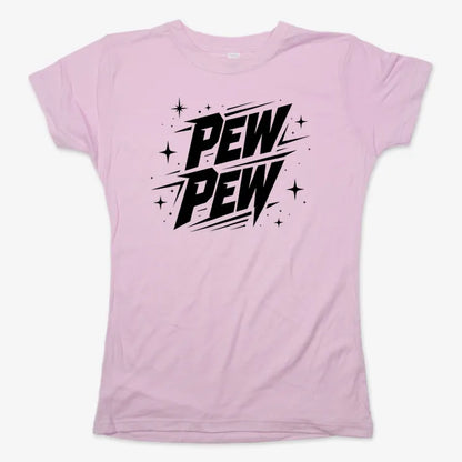 PEW PEW-Women's T-Shirt-Soft Pink