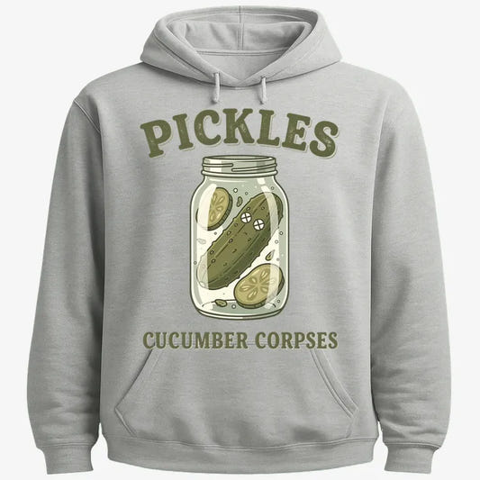 Pickles Are Cucumber Corpses T-Shirt-Hoodie-Gray Heather