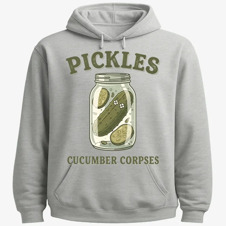 Pickles Are Cucumber Corpses T-Shirt-Hoodie-Gray Heather