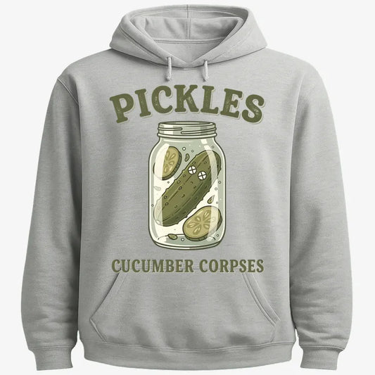 Pickles Are Cucumber Corpses T-Shirt-Hoodie-Gray Heather