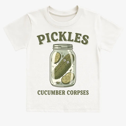 Pickles Are Cucumber Corpses T-Shirt-Kids T-Shirt-White